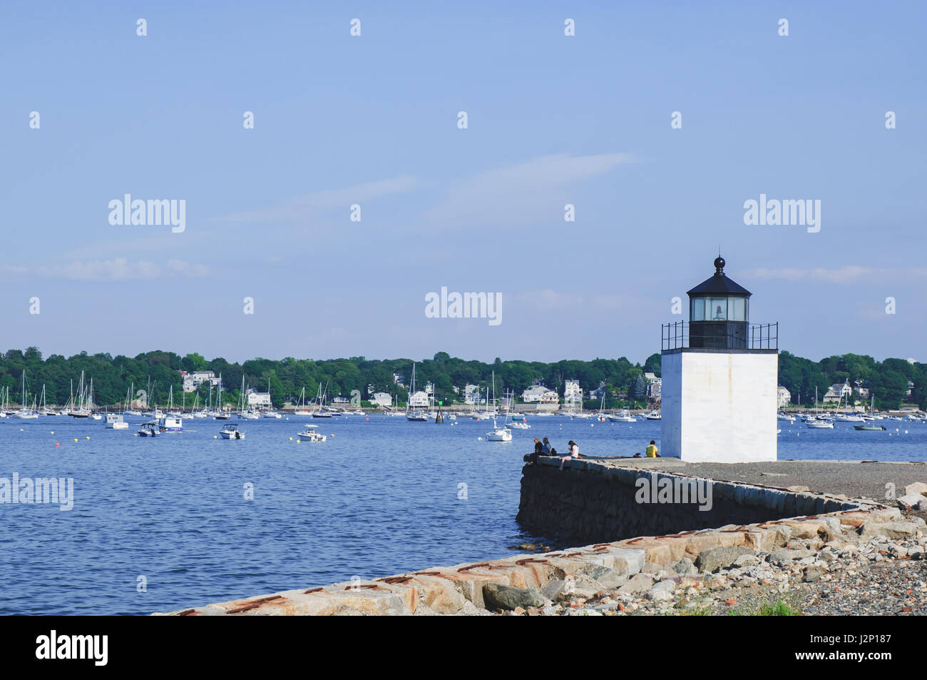 Leuchtturm in Salem Maritime National Historic Site in Salem, Massachusetts. Stockfoto