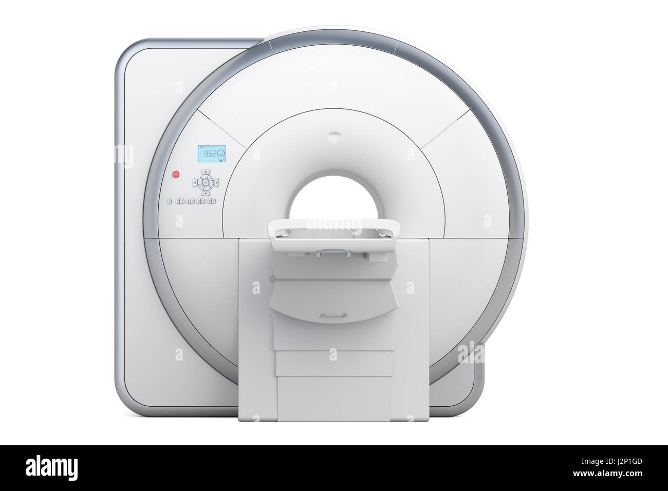 Magnet-Resonanz-Tomographie MRT, 3D-Rendering isolierten auf weißen Hintergrund Stockfoto