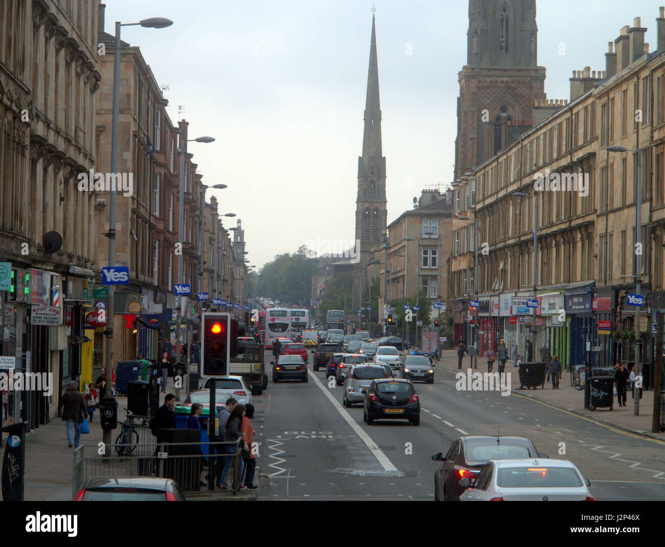 SNP Scottish National Party stimmen ja Austritt Unabhängigkeit Abstimmung Wahl Stockfoto