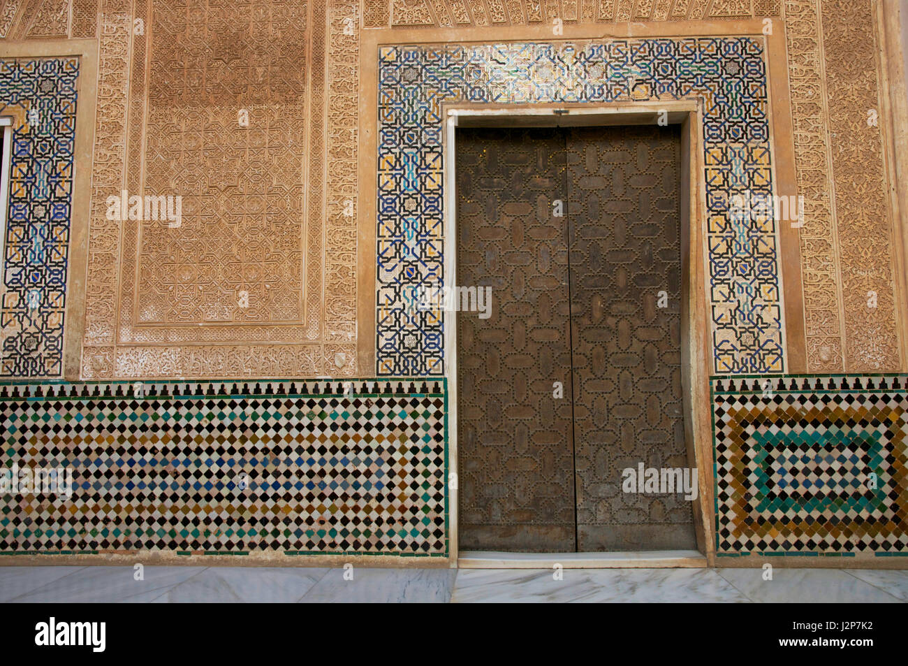 Comares Palast Fassade, Alhambra Stockfoto