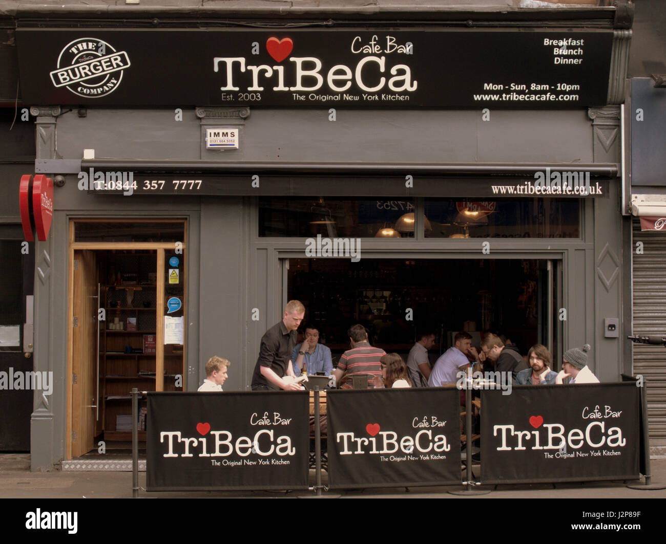 Tribeca Restaurant Glasgow Partick Dumbarton Straße Stockfoto