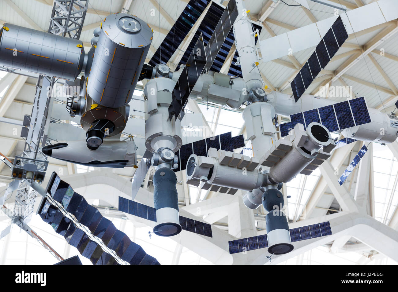 Modell der internationalen Raumstation ISS Stockfoto