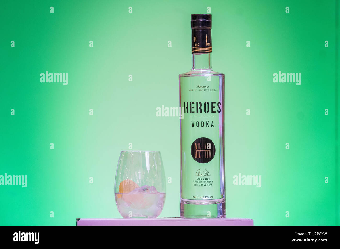 Heroes Drinks Company, ein geisterzeugendes soziales Unternehmen, feiert seinen letzten Sieg nach dem Sieg Stockfoto