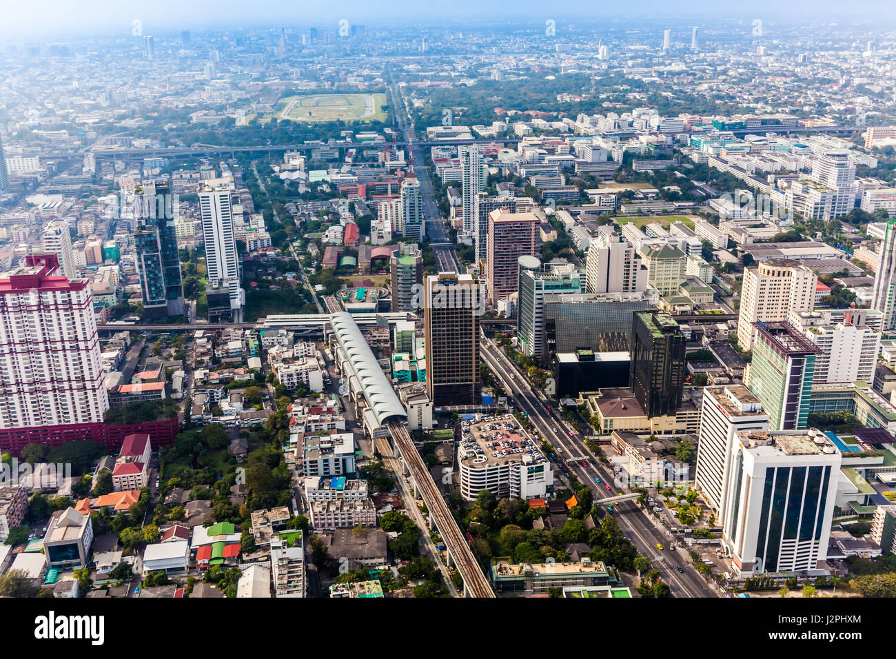 Stadt, Sicht auf Gebäude, Bangkok, Thailand. Stadtlandschaft der Bangkok Stockfoto
