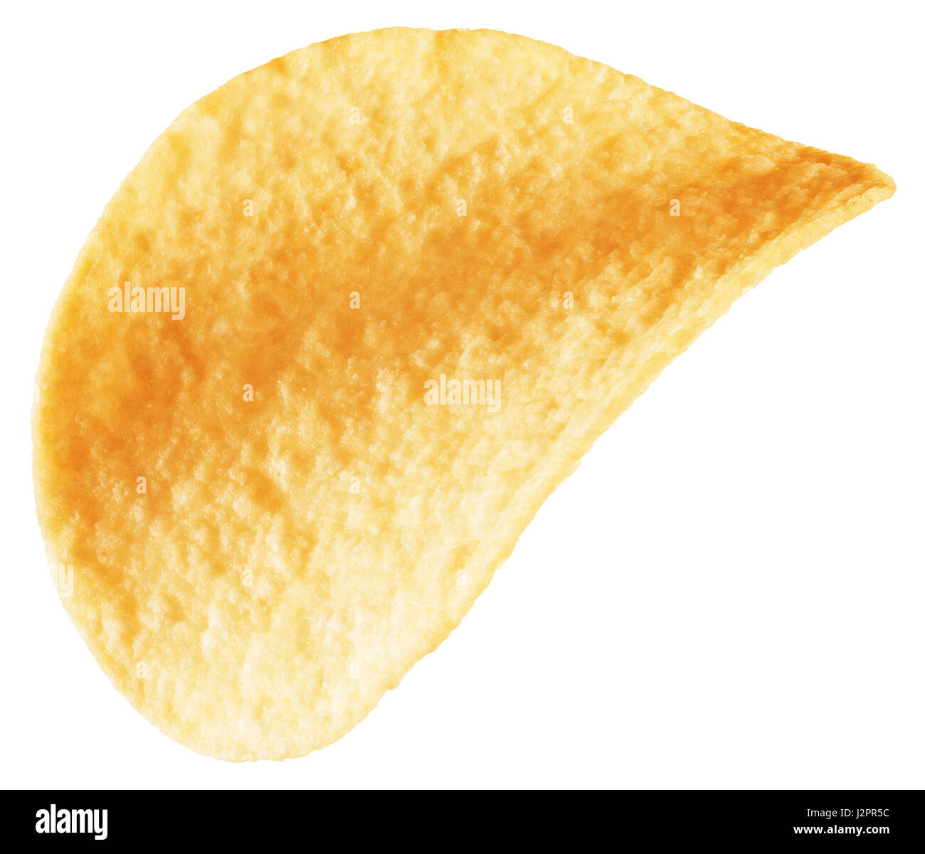 Kartoffel-Chips auf einem weißen Hintergrund isoliert. Stockfoto