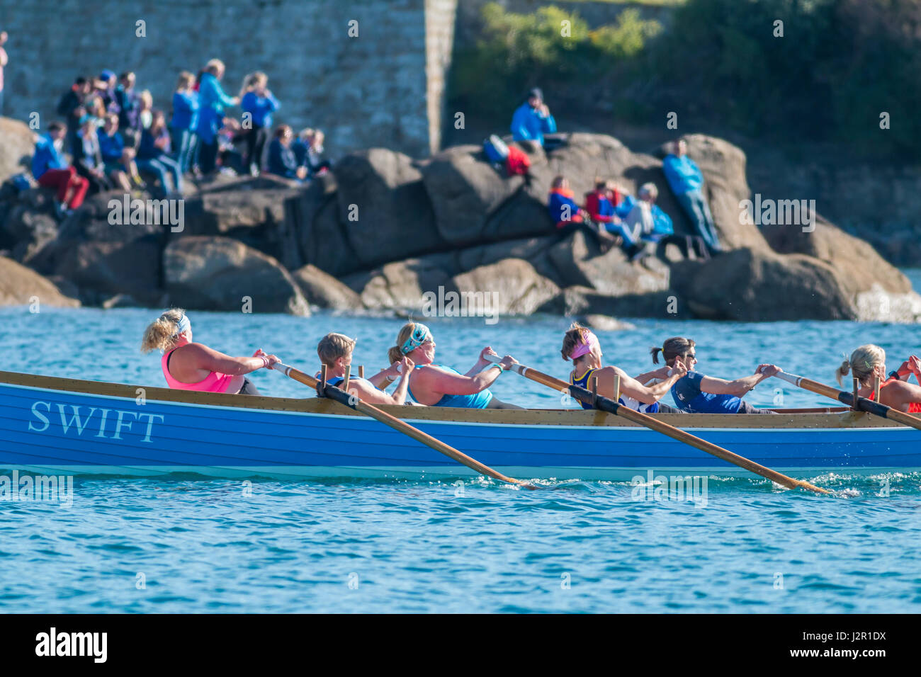 Die jährlichen Scilly-inseln Welt pilot gig Meisterschaften, April, 2017 Stockfoto