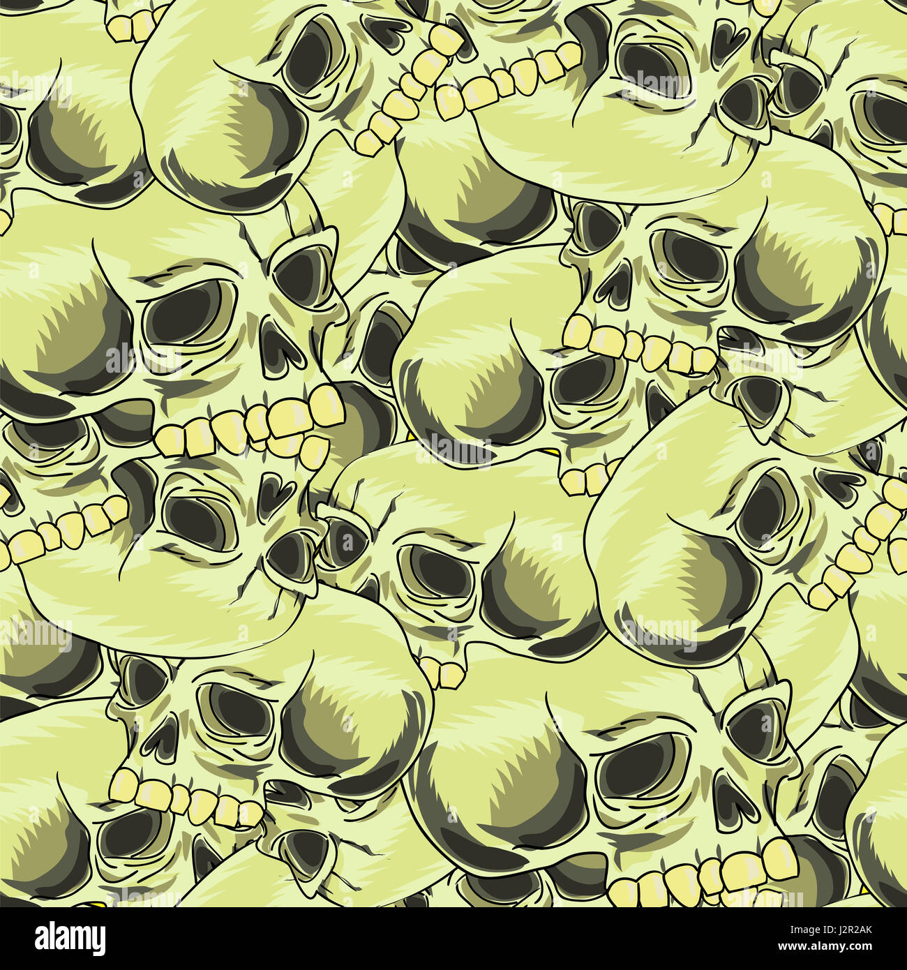 Alte Retro-menschlichen Schädel nahtlose Muster Stockfoto