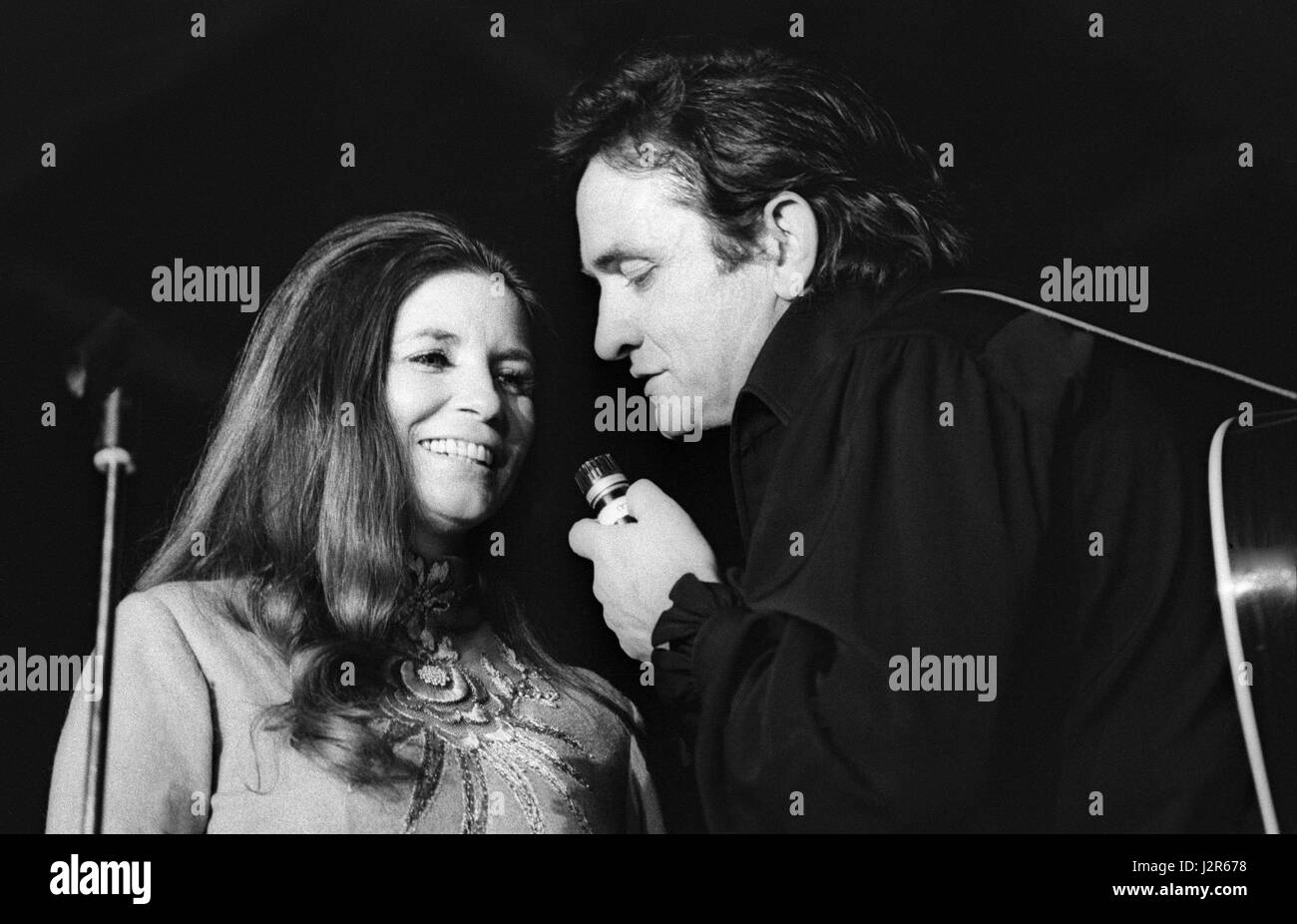 Johnny Cash mit Frau June Carter Stockfoto