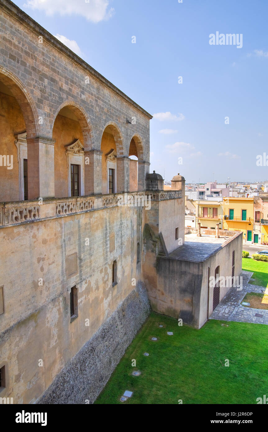 Normannisch-schwäbischen Schloss. Mesagne. Puglia. Italien. Stockfoto