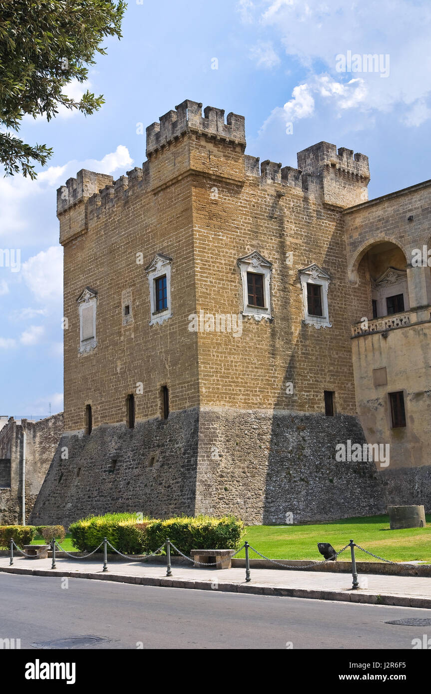 Normannisch-schwäbischen Schloss. Mesagne. Puglia. Italien. Stockfoto