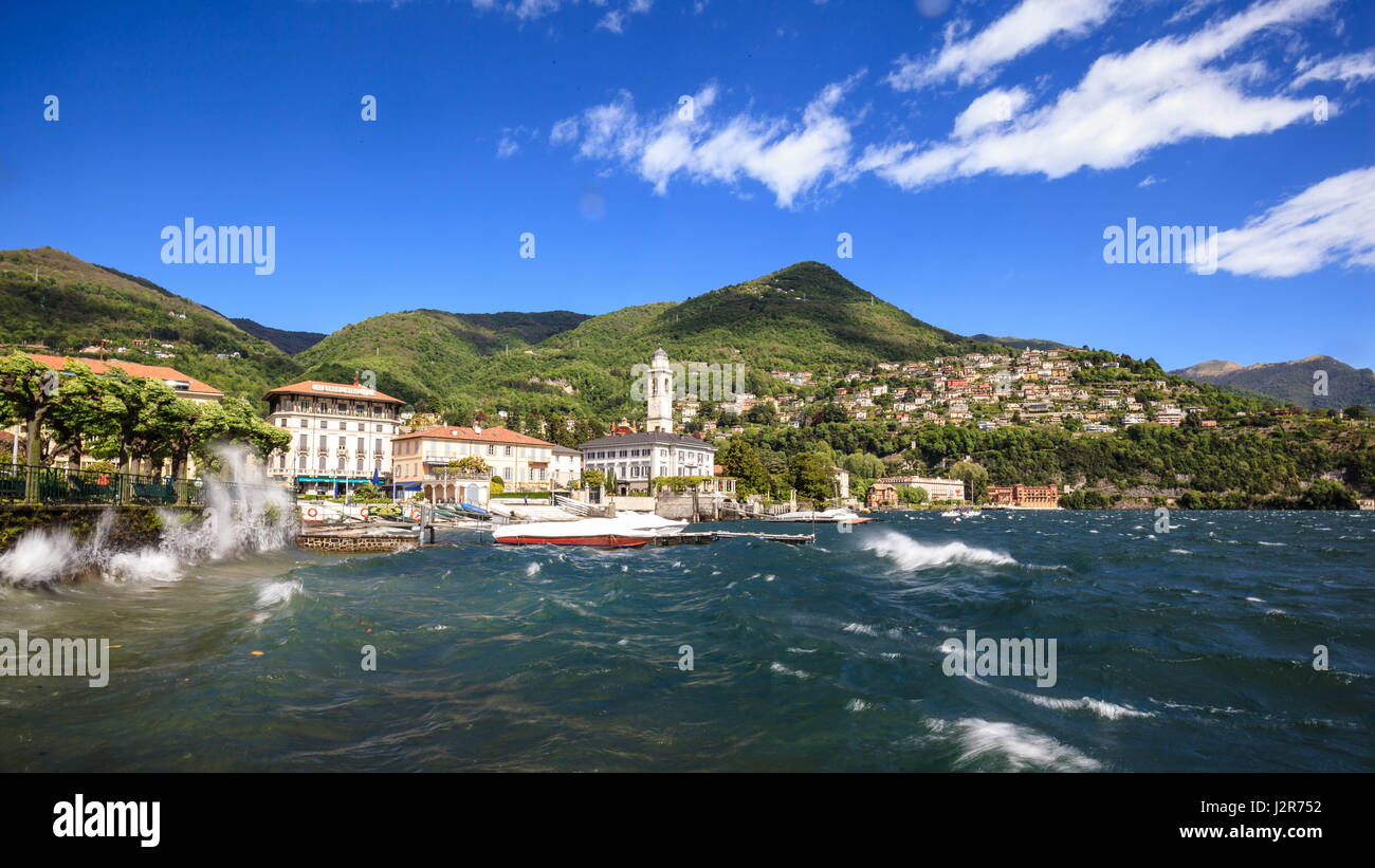 ein stürmischer Tag in Cernobbio Stockfoto