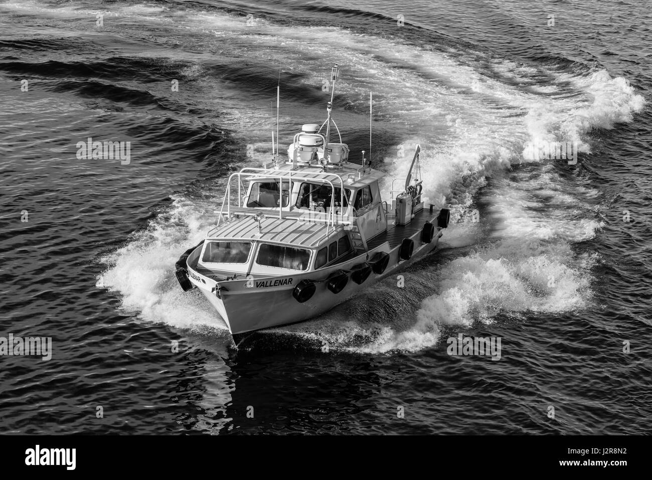 Charter-Boot in der inneren Passage in der Nähe von Juneau, Alaska. Stockfoto