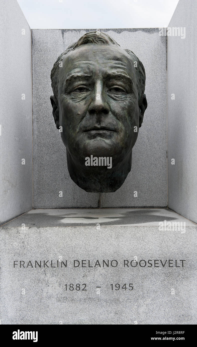 NEW YORK, NEW YORK - 16. September 2013: Franklin D. Roosevelt vier Freiheiten Park. Es ist ein vier Hektar großen Denkmal für Franklin auf der sout Stockfoto