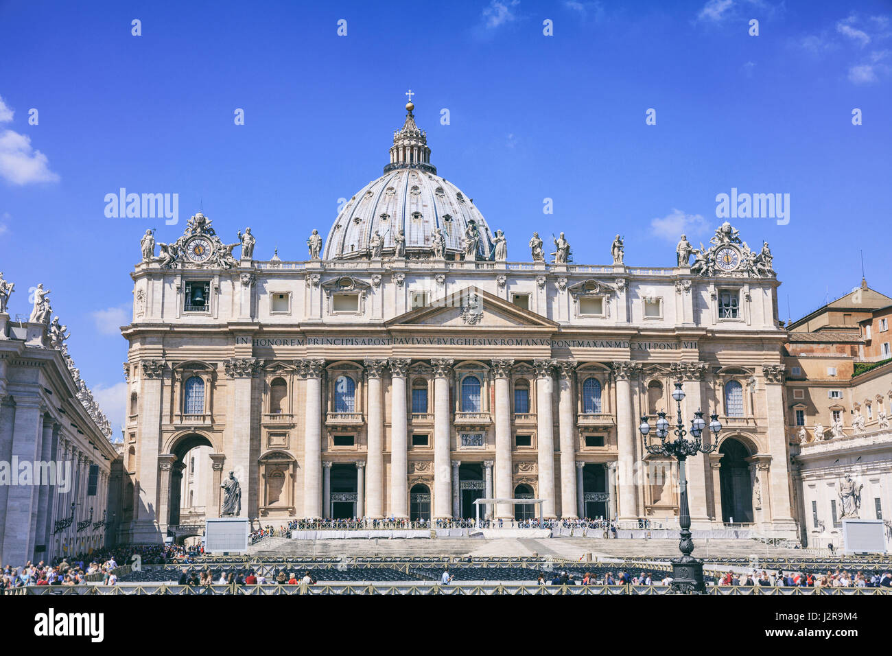 Basilika Saint Peters - Vatikan in Rom, Italien Stockfoto