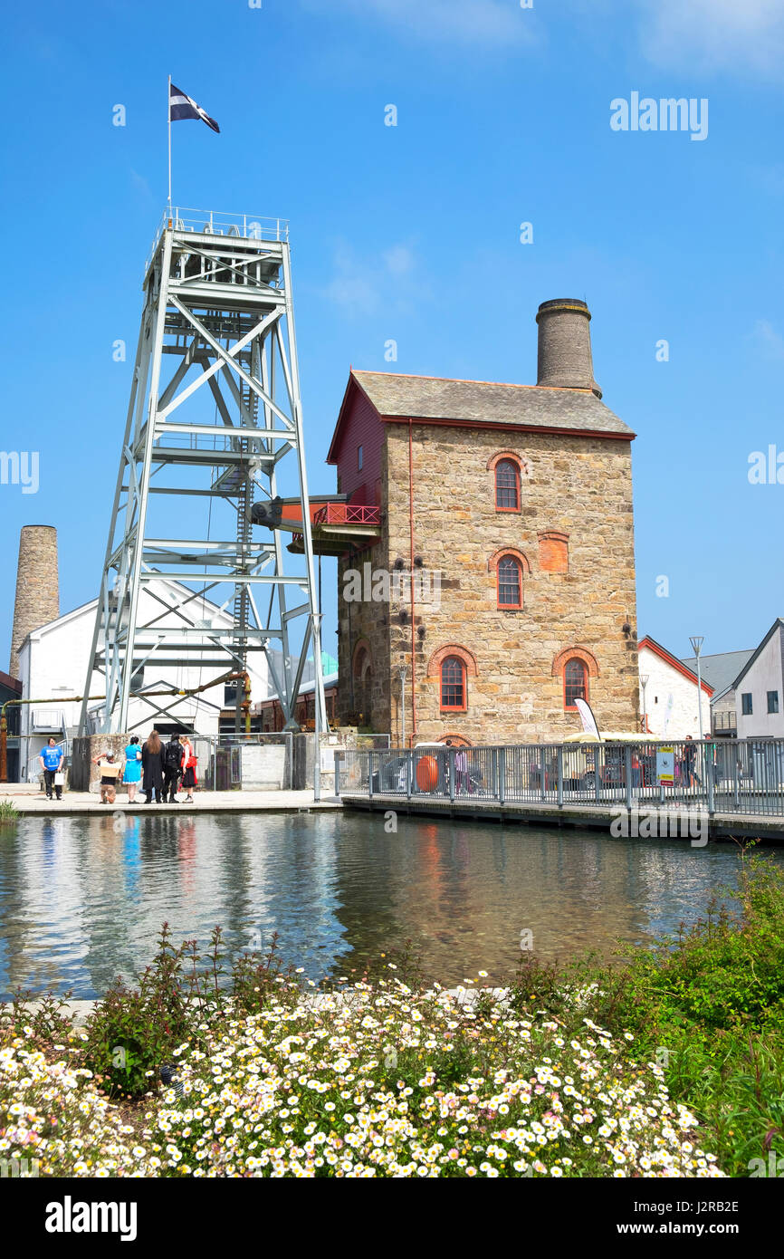 Heartlands Weltkulturerbe am Pool in der Nähe von Redruth in Cornwall, Großbritannien Stockfoto