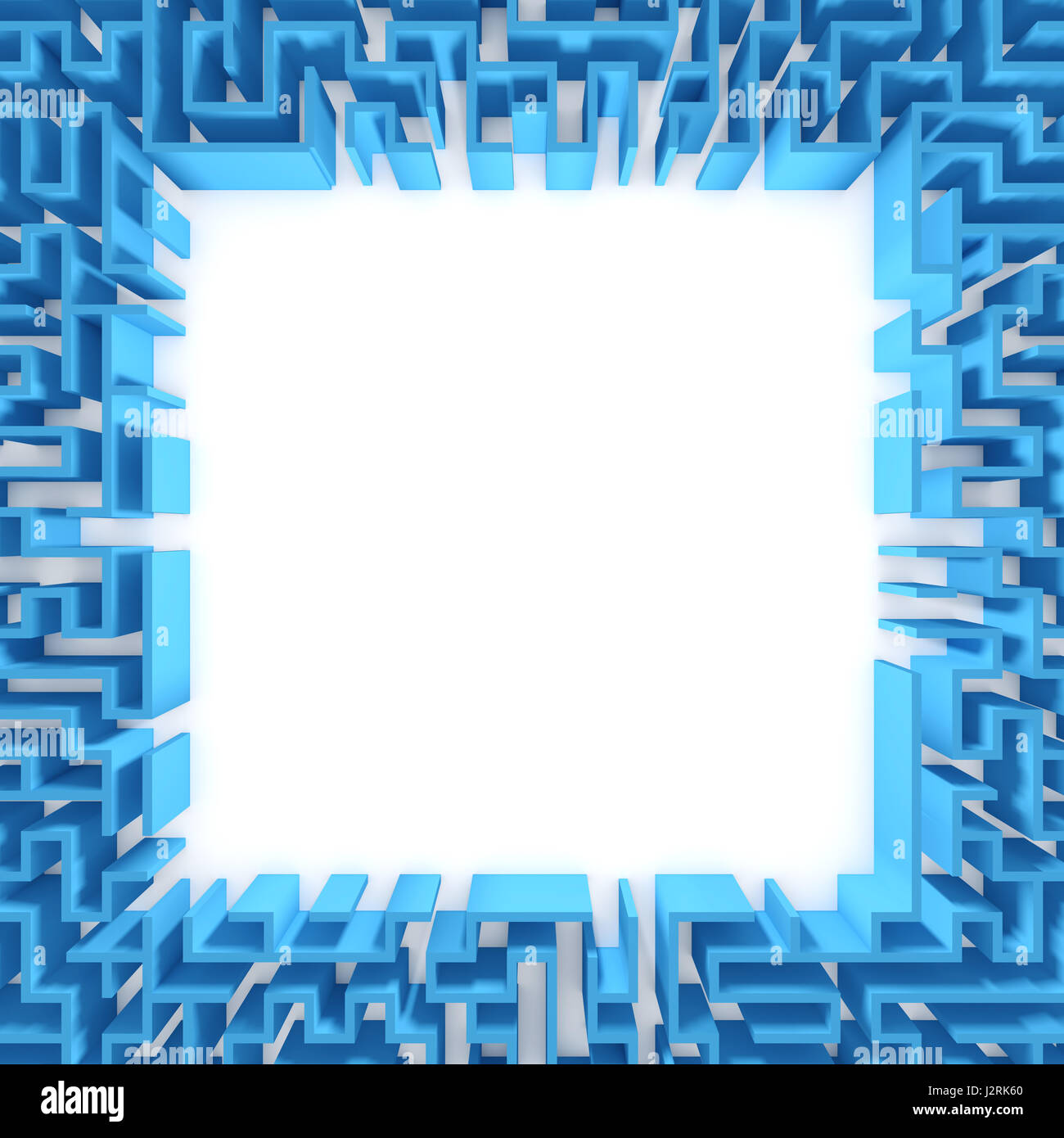 Labyrinth mit Leerzeichen Stockfoto