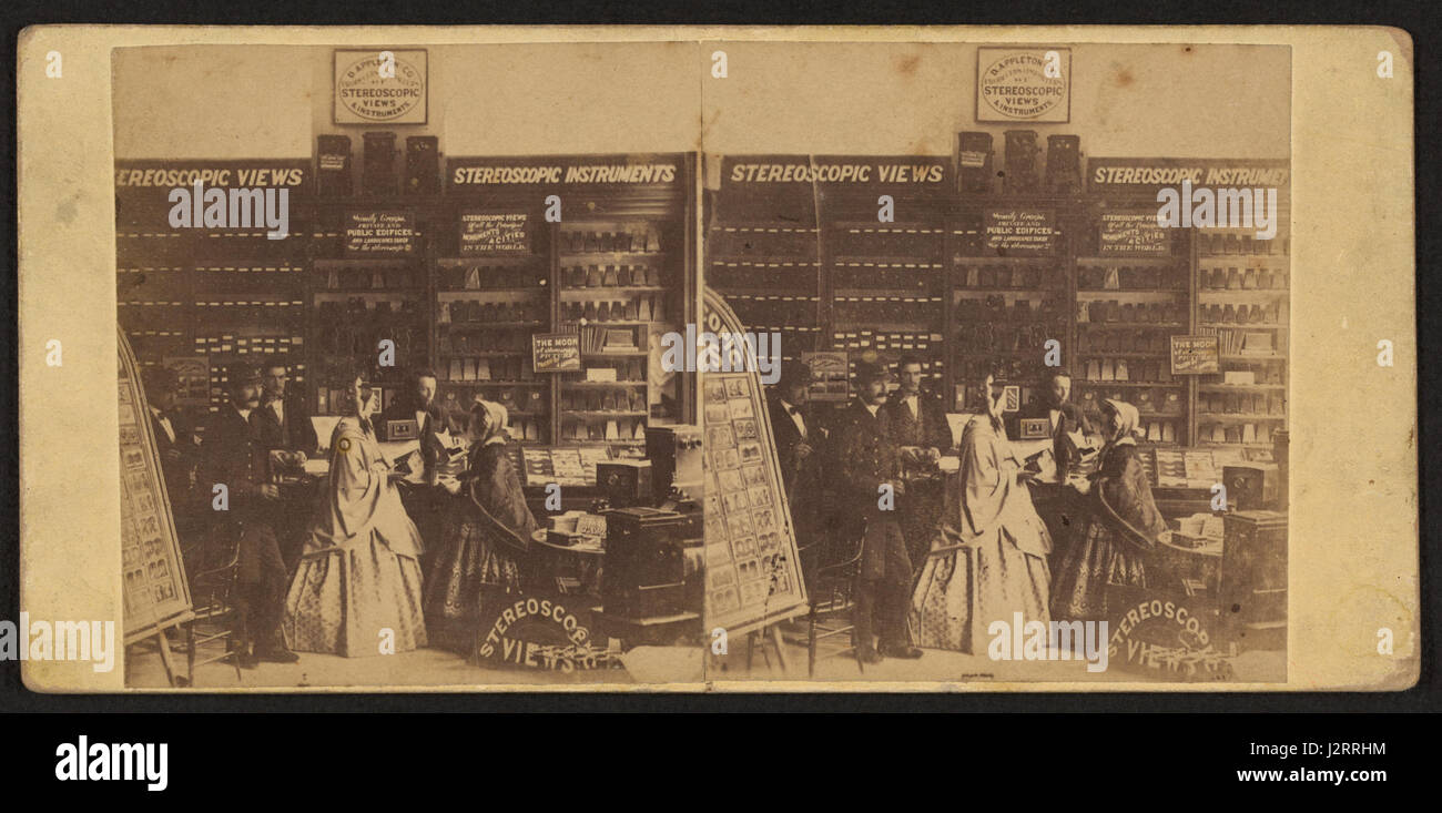 1870er Jahren D Appleton & Co stereoskopische Ansichten und Anbaugeräte Broadway NYC LC Stockfoto