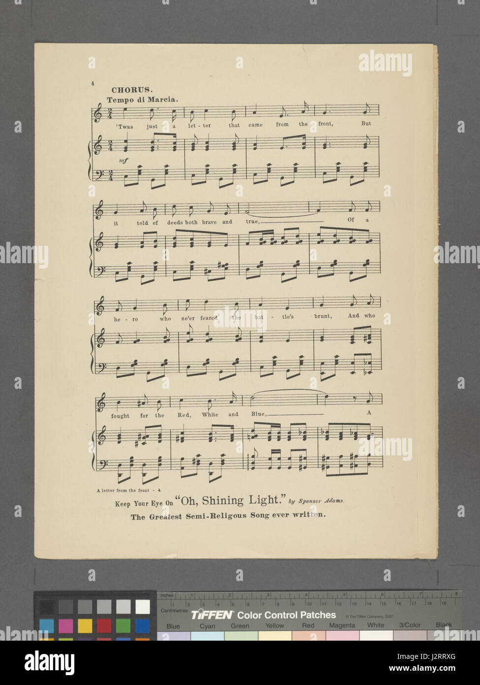 Ein Brief von der Front (NYPL Hades-1928914-1989944) Stockfoto