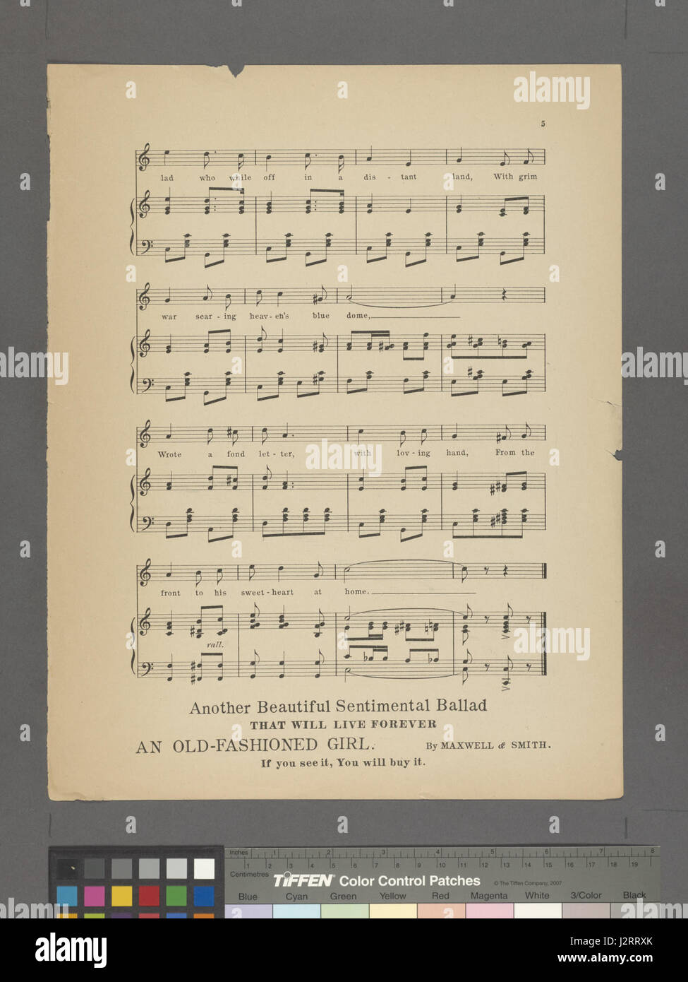 Ein Brief von der Front (NYPL Hades-1928914-1989945) Stockfoto