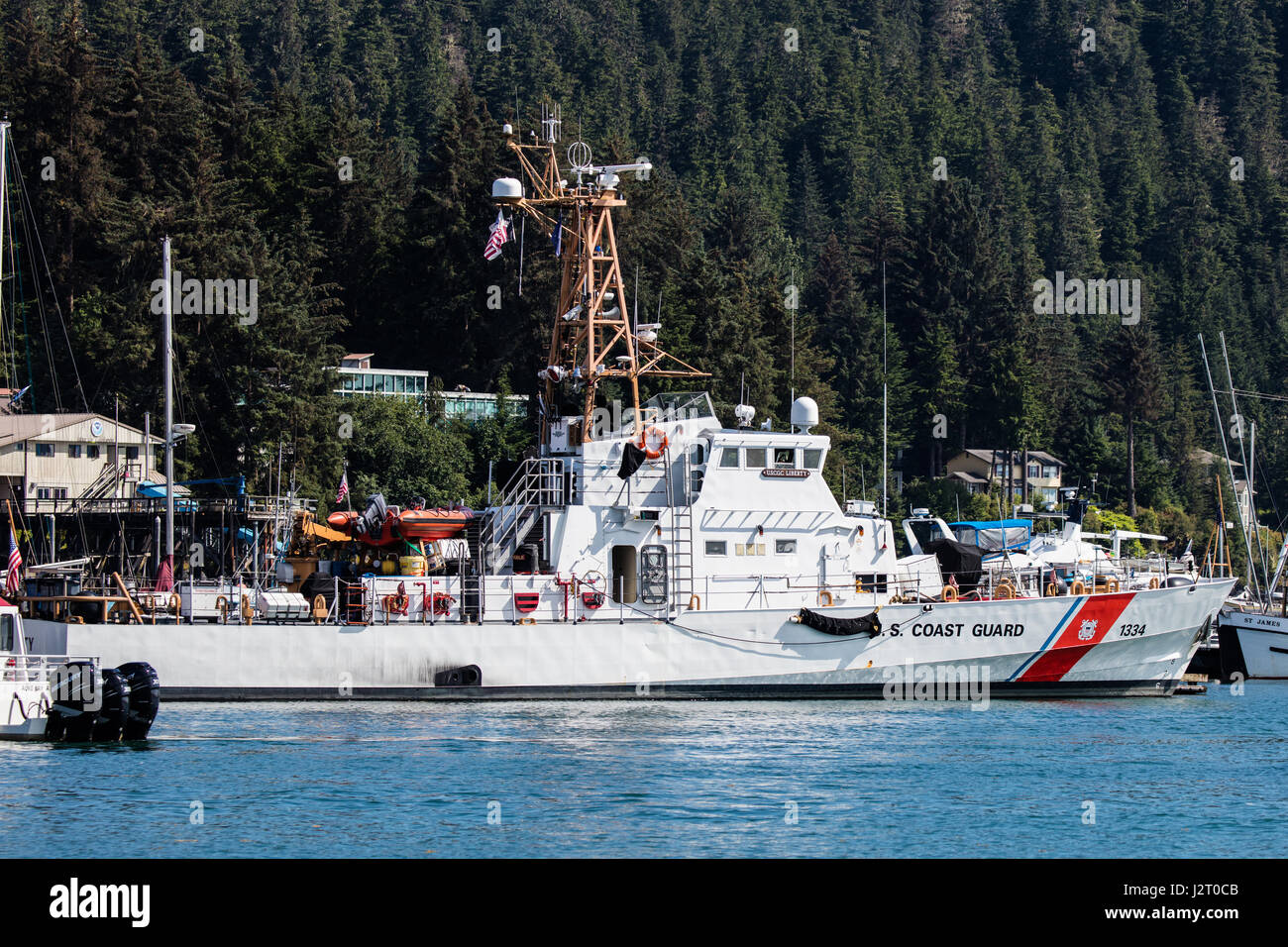 Coast Guard Cutter in Juneau, Alaska. Stockfoto