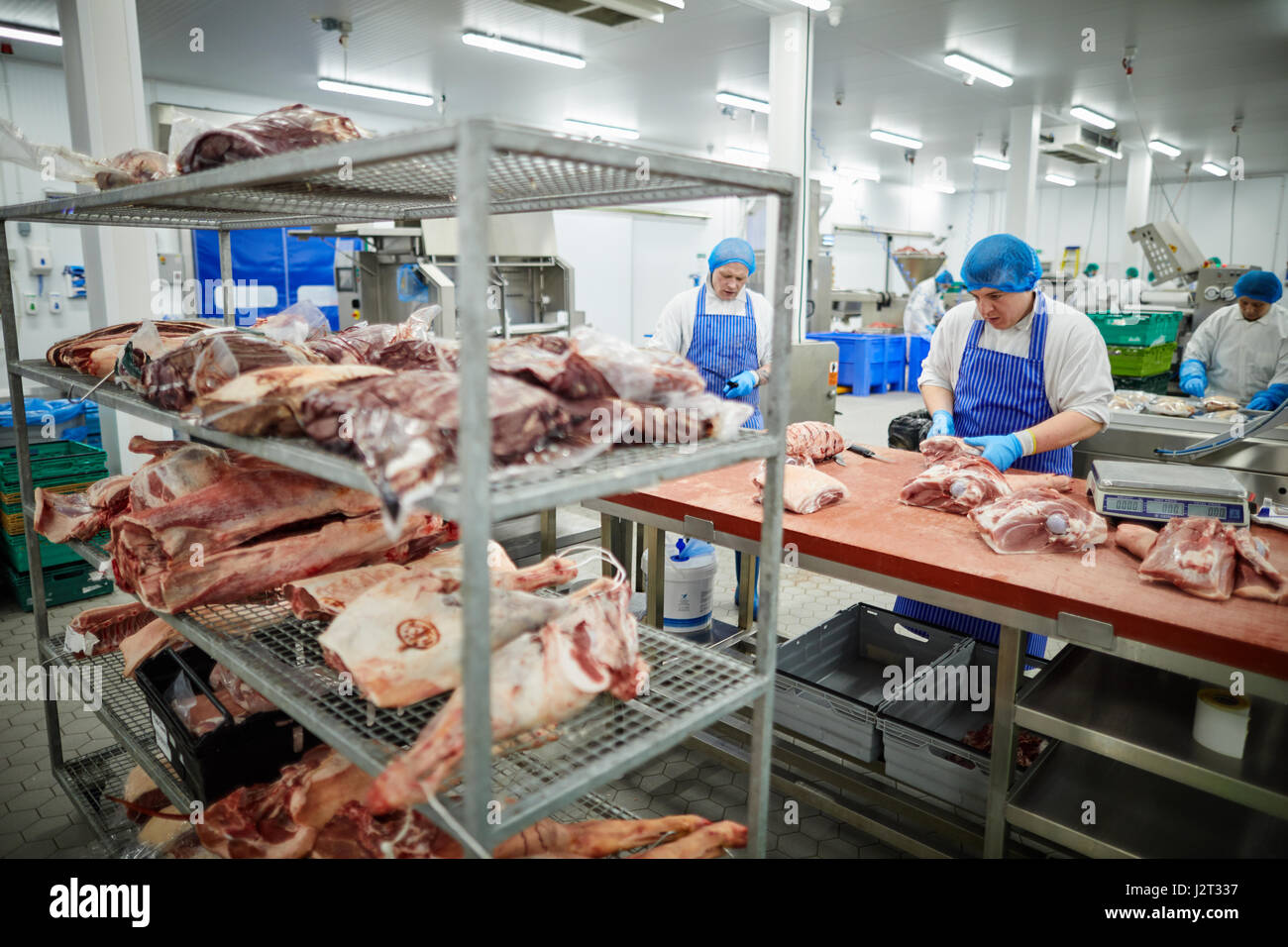 LANCASHIRE Fleisch Verarbeitungsanlage Stockfoto