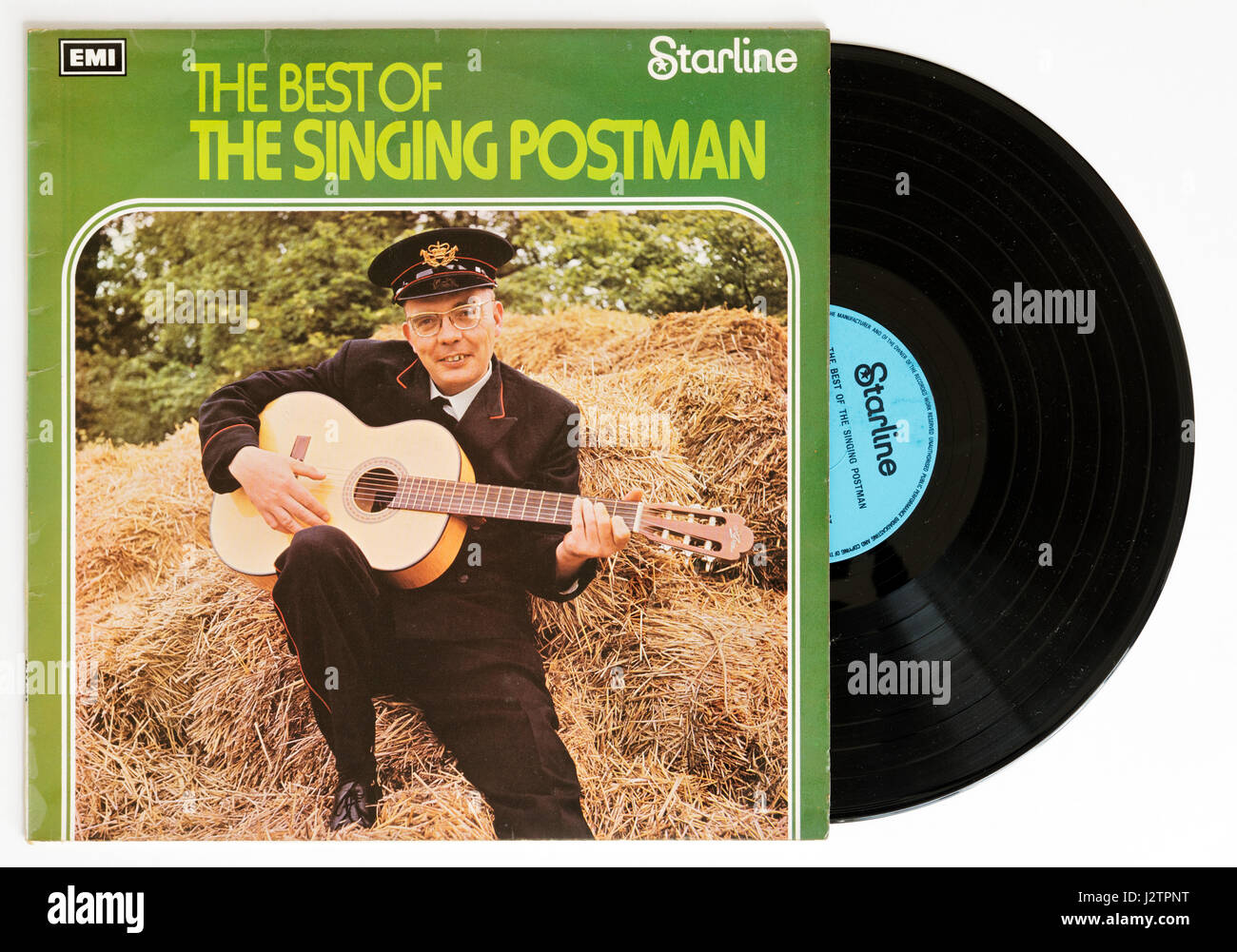 Der singende Briefträger Album auf vinyl Stockfoto