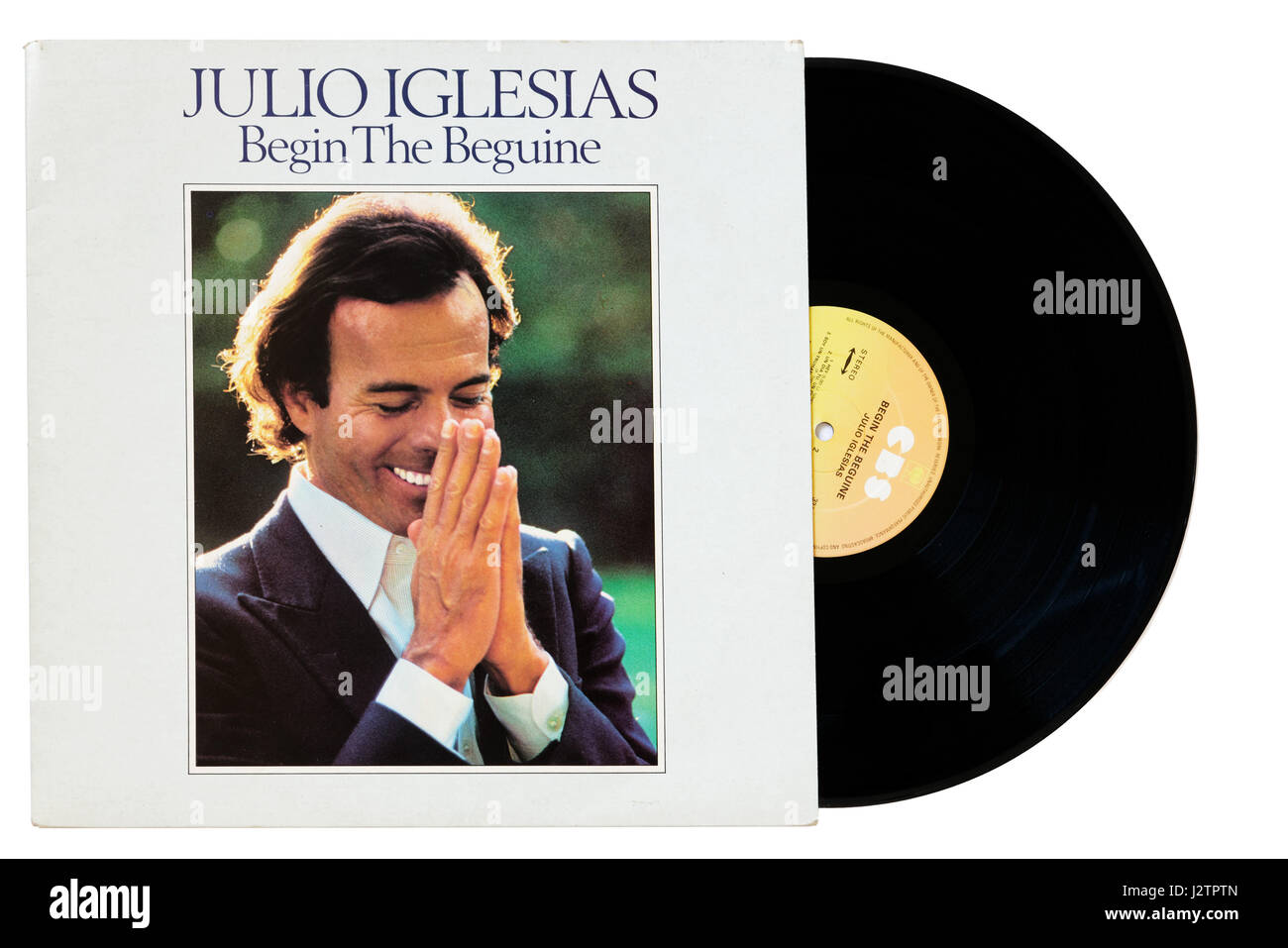 Julio Iglesias album beginnen die Beguine Stockfoto