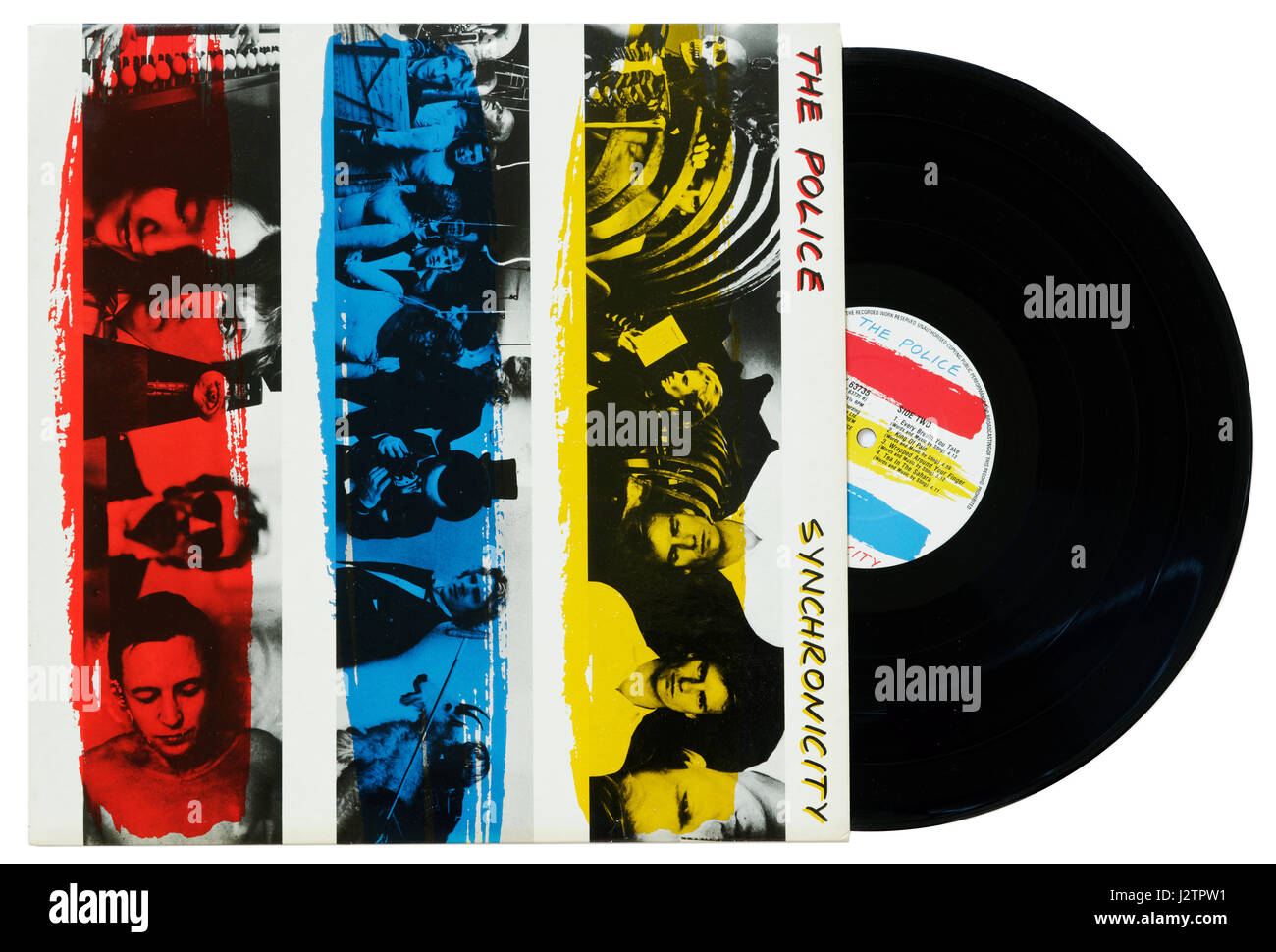 Das Polizei-Album Synchronicity auf vinyl Stockfoto