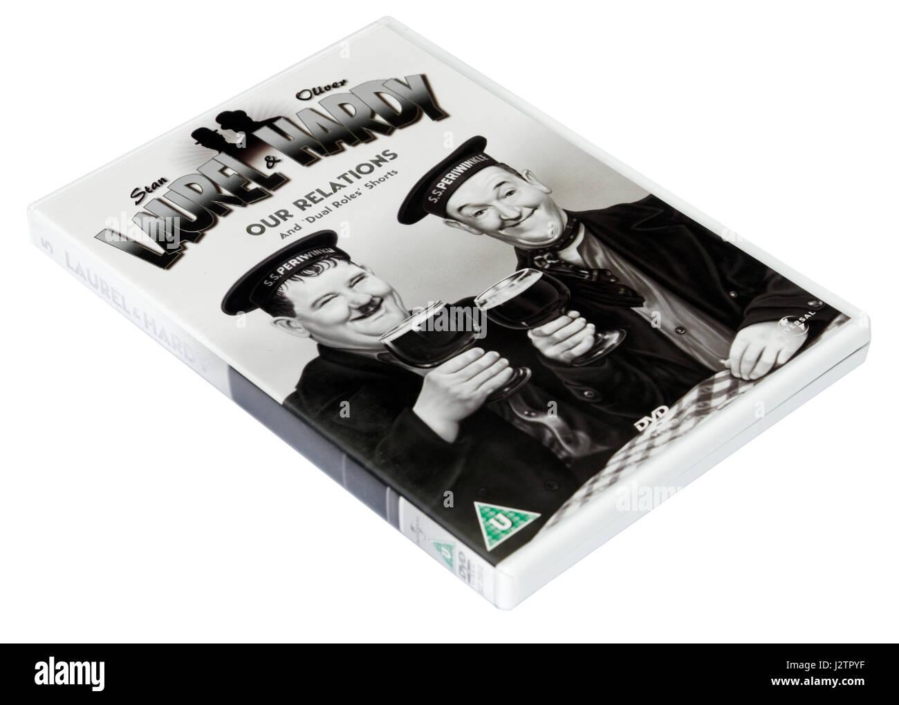 Unsere Beziehungen: Laurel und Hardy DVD mit Kurzfilmen Stockfoto