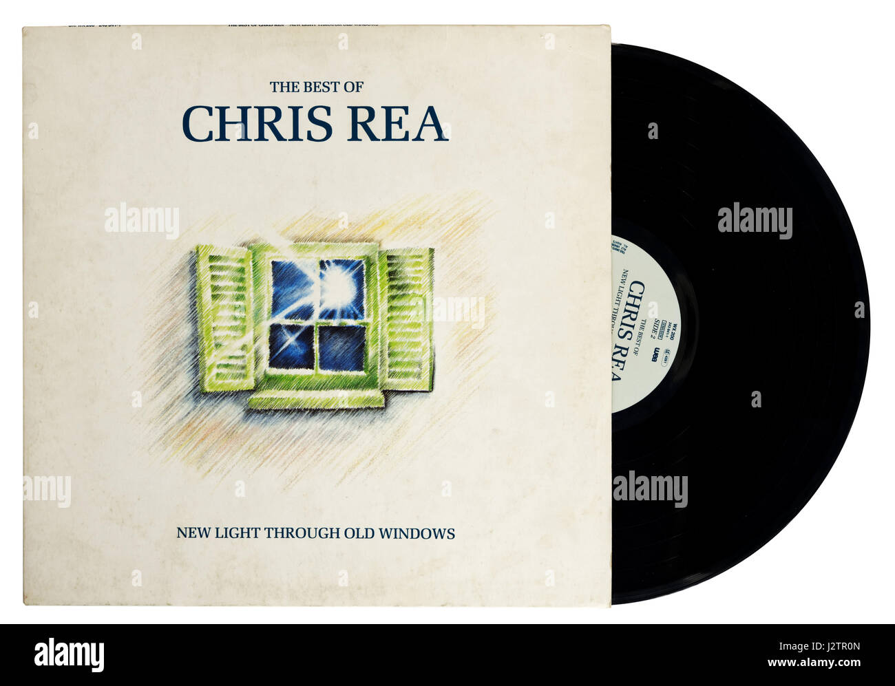 Neues Licht durch alte Fenster: Die beste von Chris Rea-Vinyl-Schallplatte Stockfoto