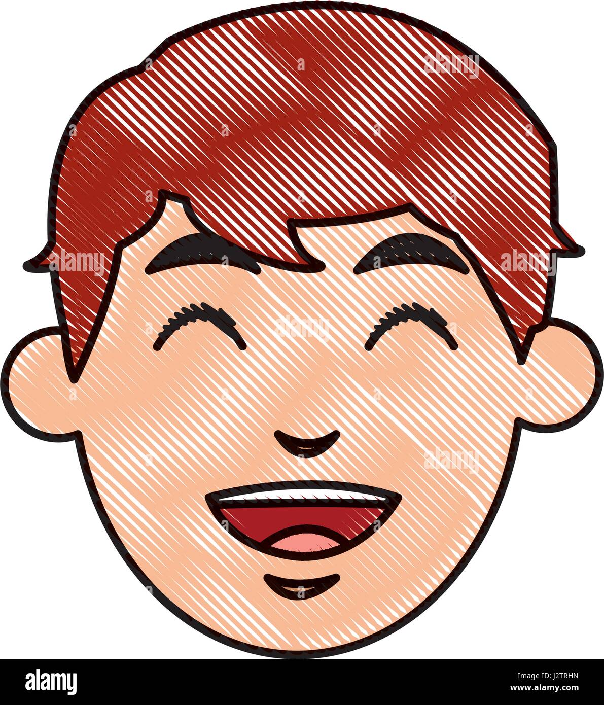 Zeichnung Gesicht Mann Lachen cartoon Alamy