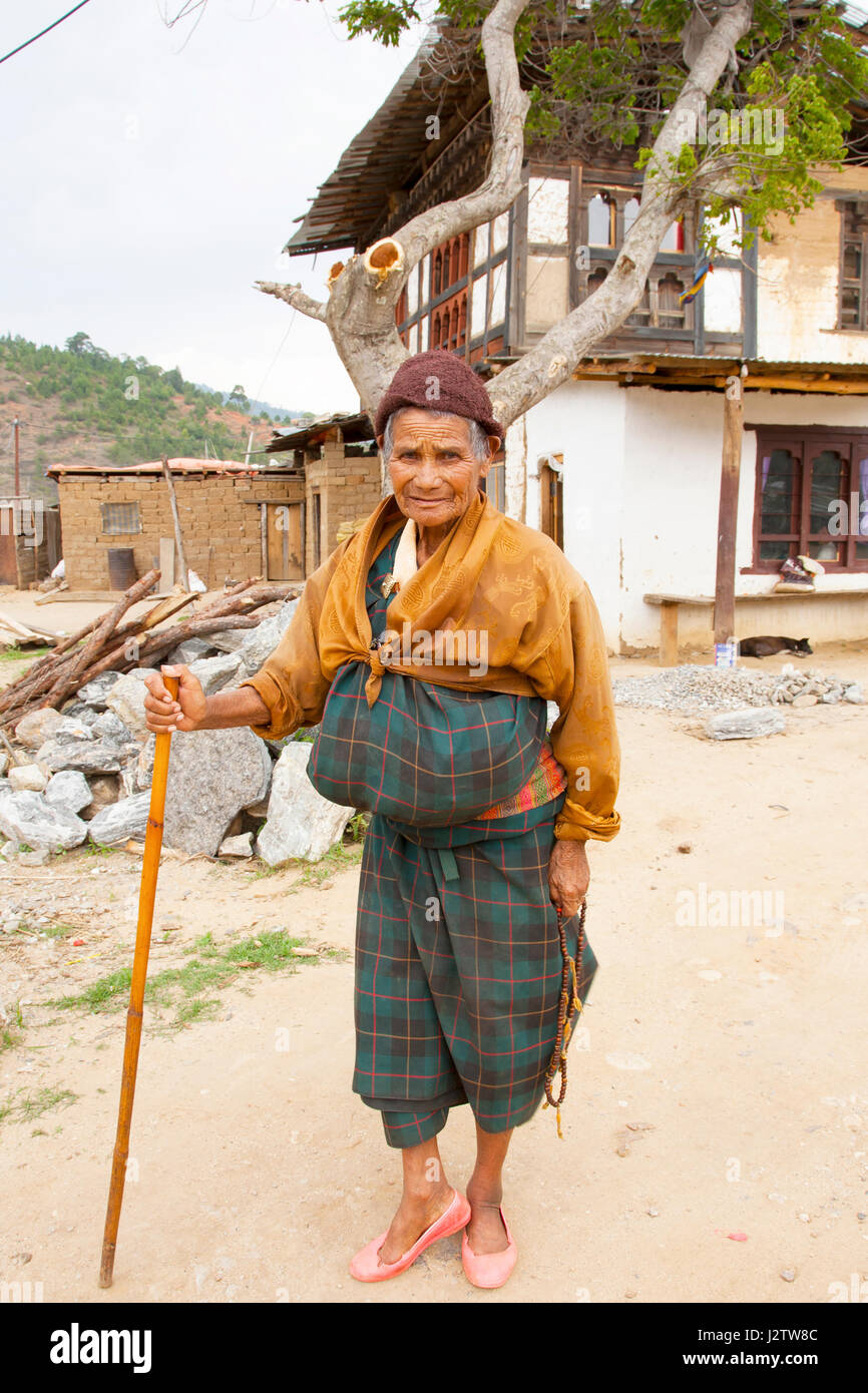 Bhutan-Trachten Stockfoto
