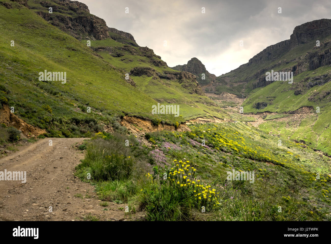 Sani Pass Lesotho Stockfoto