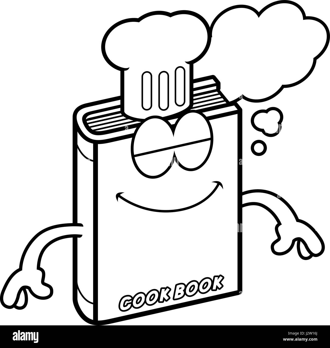 Ein Cartoon Illustration ein Kochbuch träumen. Stock Vektor