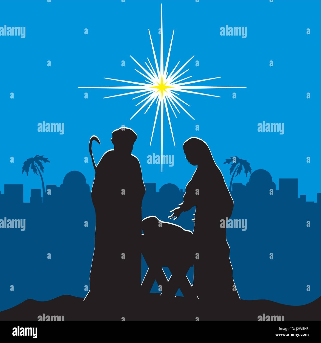 Die Geburt Von Jesus Joseph Maria Und Das Kind In