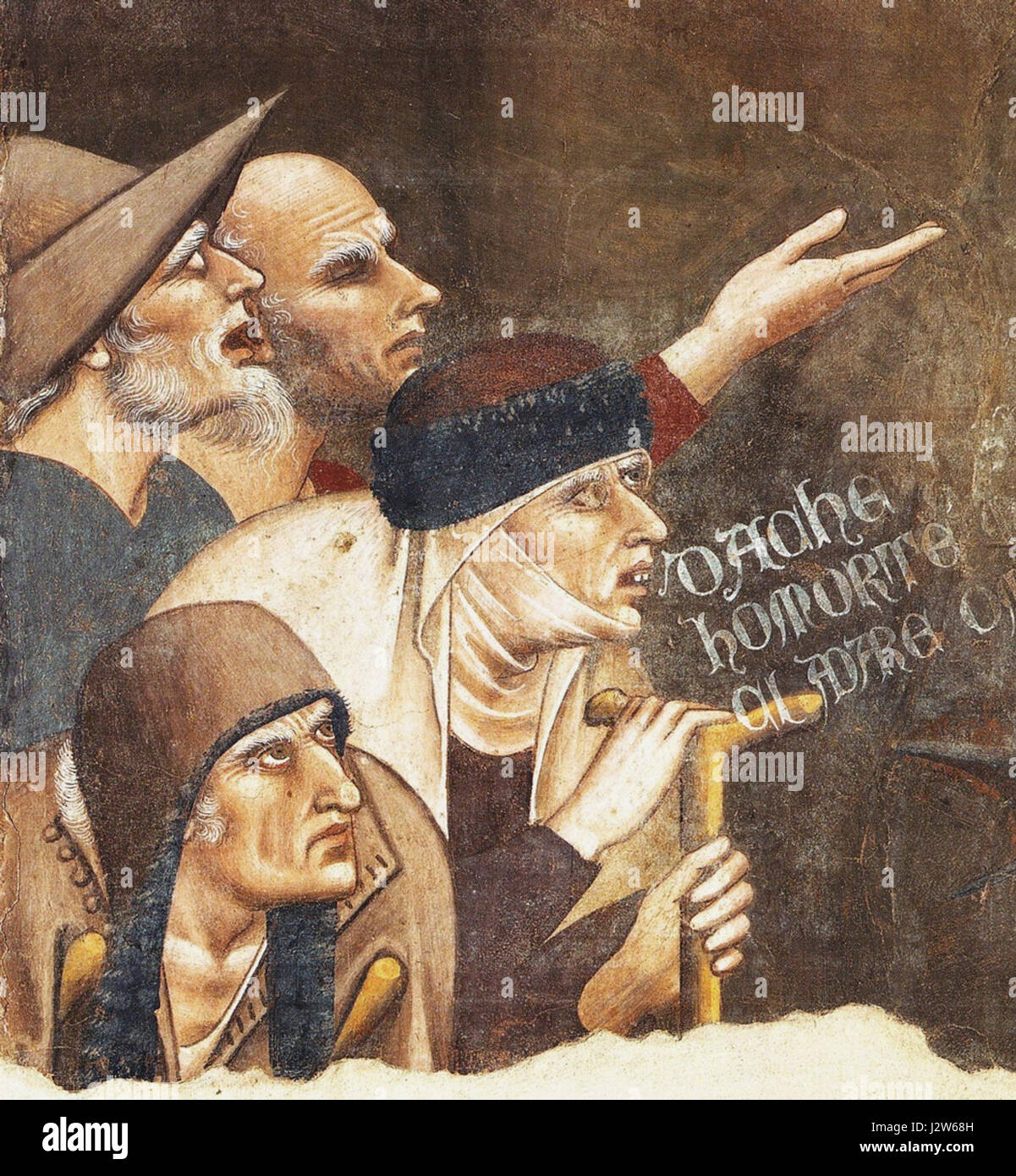16 Andrea di Cione Orcagna, Fresko von Santa Croce, Florenz. 1344-45. Stockfoto