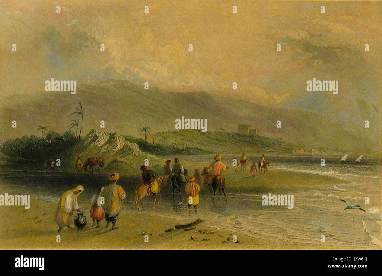 1Tell Abu Hawam - beschnitten William Henry Bartlett Stockfoto