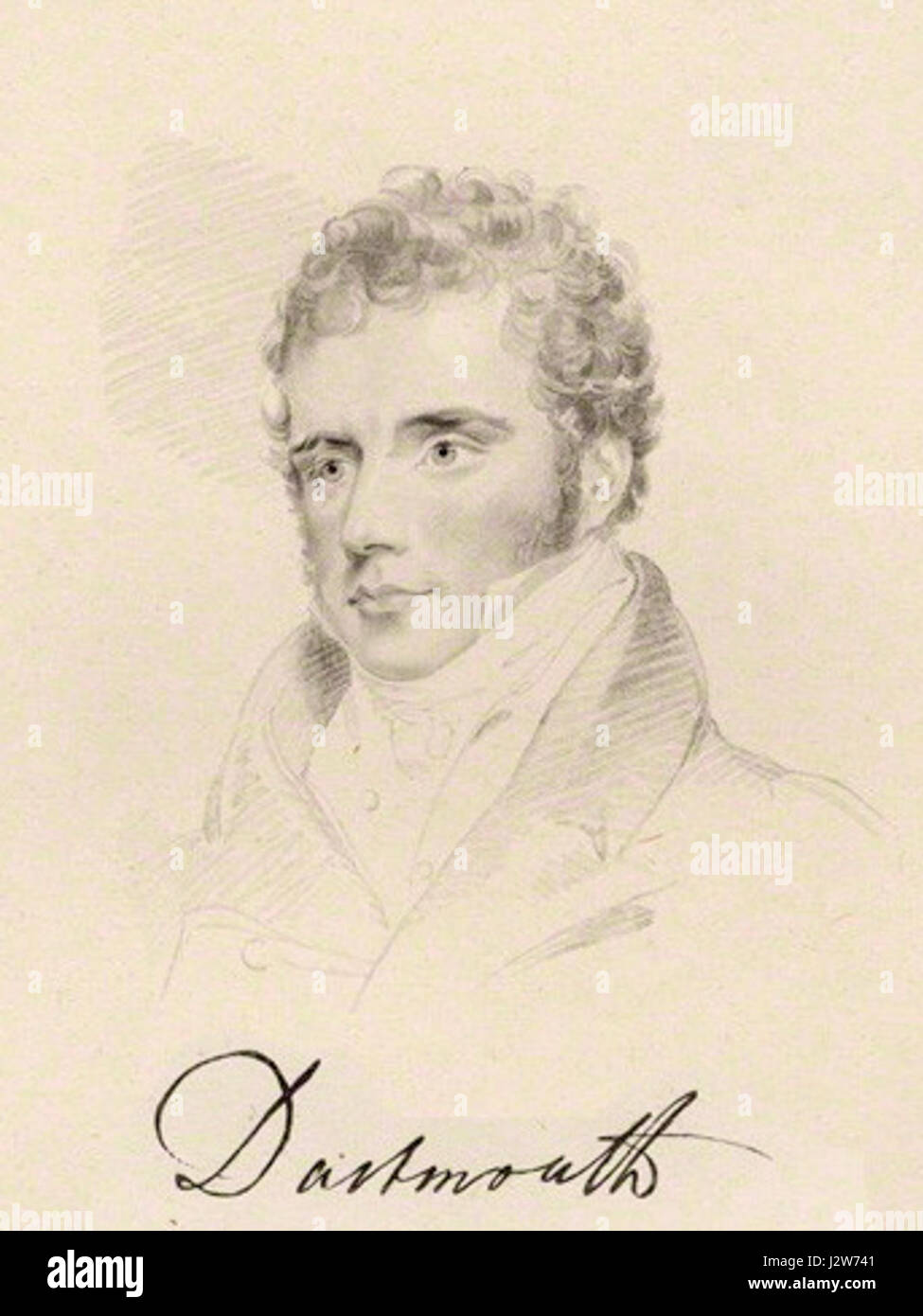 Der 4. Earl of Dartmouth war ein britischer Adliger, der im 18. Jahrhundert eine bedeutende Rolle in politischen und sozialen Angelegenheiten spielte und zum Erbe der Familie Dartmouth beitrug. Stockfoto