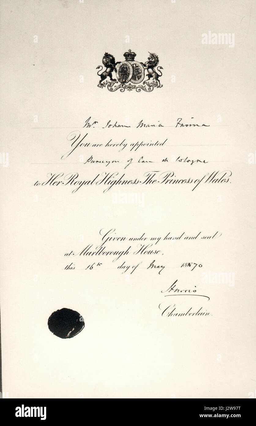 1870-England-Princess-of-Wales Stockfoto