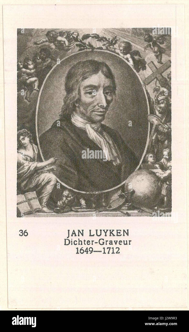 36 Jan Luyken, Dichter-Graveur, 1649-1712 Stockfoto