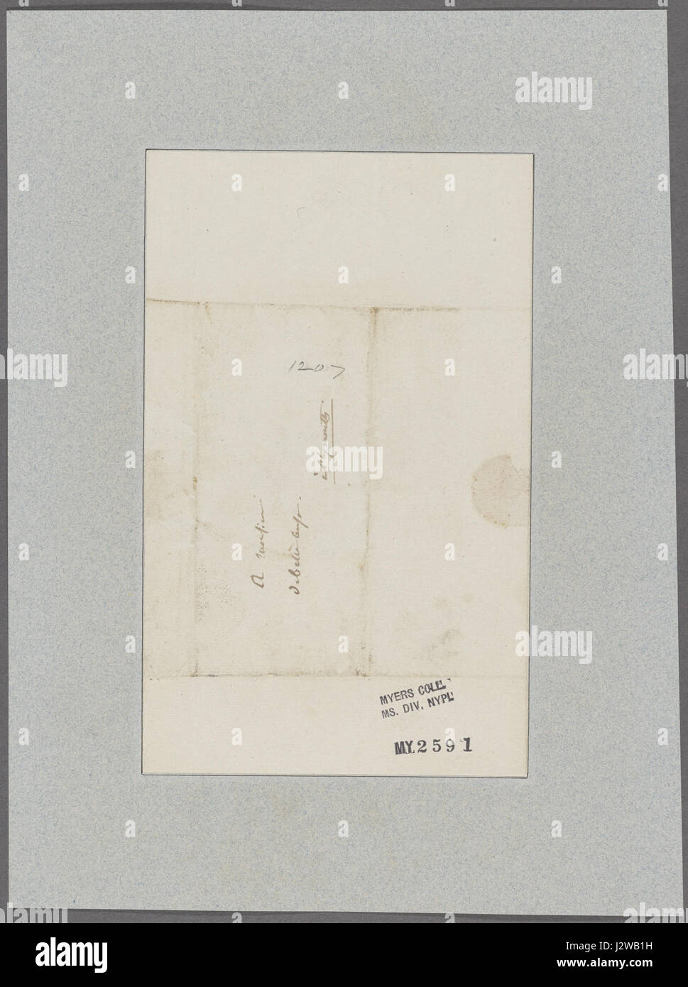 Dieser nicht identifizierte Titel aus dem New York Public Library-Katalog bezieht sich wahrscheinlich auf ein Archivobjekt oder Dokument, ohne dass weitere Informationen verfügbar sind. Kontext und Inhalt der Referenz müssen festgelegt werden. Stockfoto