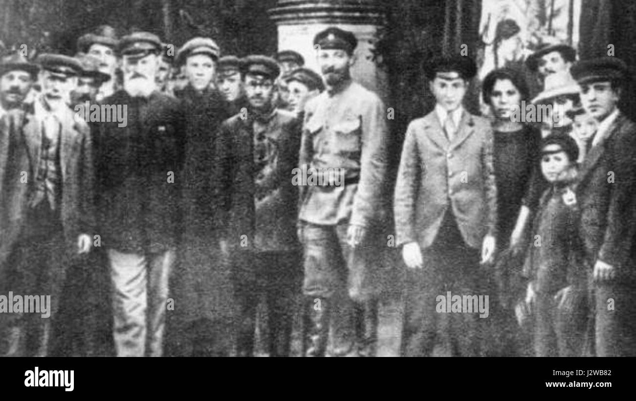 Dieses Dokument oder Bild vom 1. August 1920, das mit Dzherzhinskys Besuch in Bialystok während des Polnisch-sowjetischen Krieges zusammenhängt, zeigt bedeutende historische Ereignisse und Interaktionen zwischen sowjetischen und polnischen Streitkräften in der Region. Stockfoto