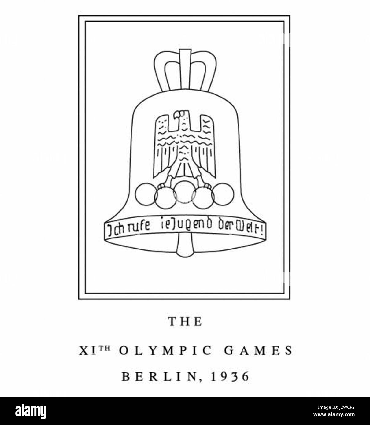 1936 Berlin logo Stockfoto