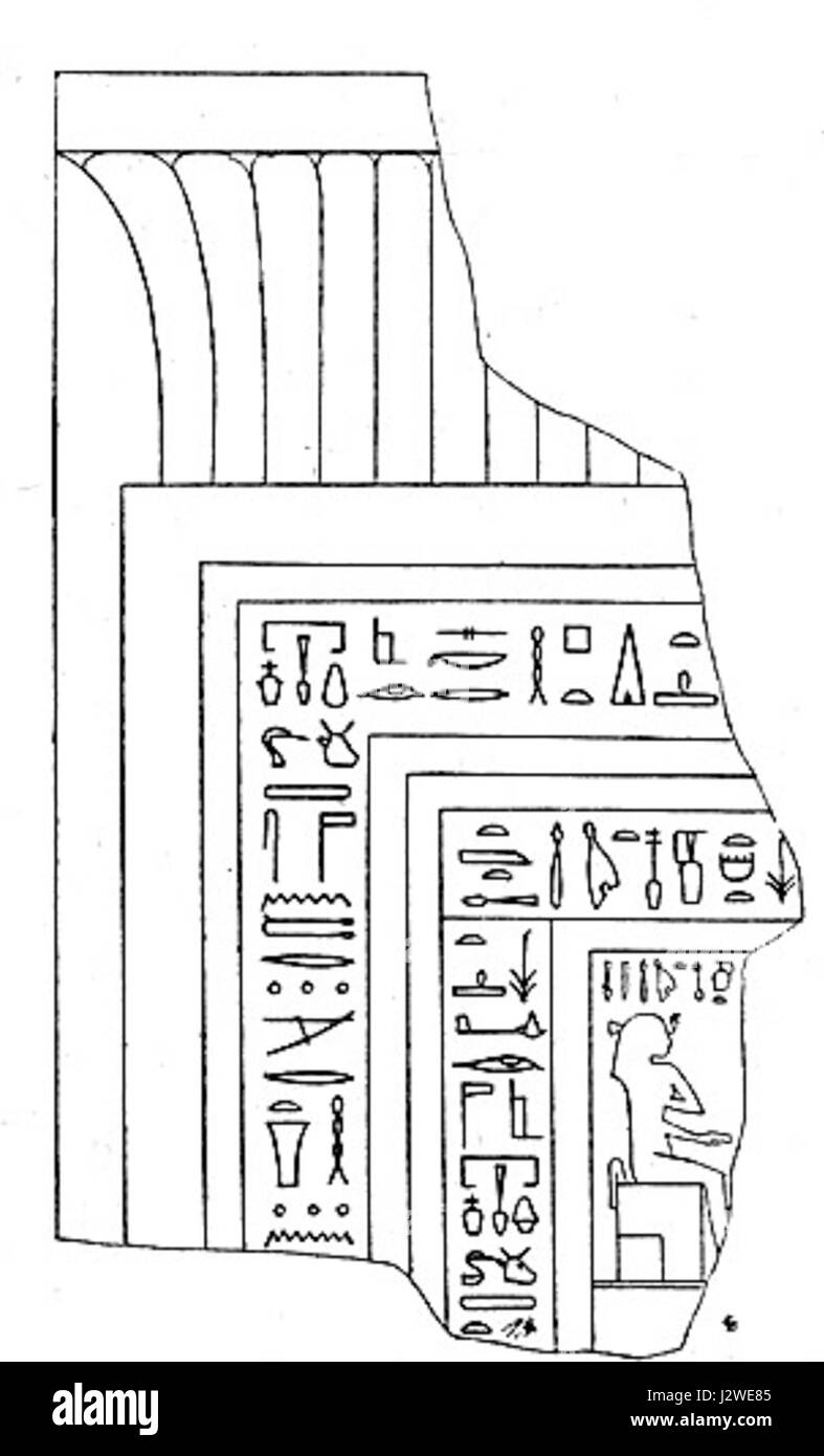 Der Begriff „falsche Tür“ bezieht sich wahrscheinlich auf ein bestimmtes Merkmal in der Architektur oder Archäologie, möglicherweise auf ein falsches oder irreführendes architektonisches Merkmal, wie eine falsche Tür in antiken Bauten. Stockfoto
