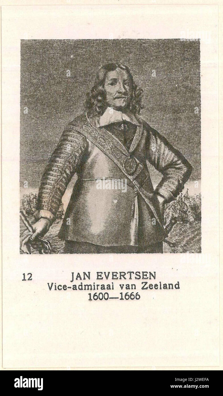 12 Jan van Evertsen, Vice-Admiraal Zeeland, 1600-1666 Stockfoto