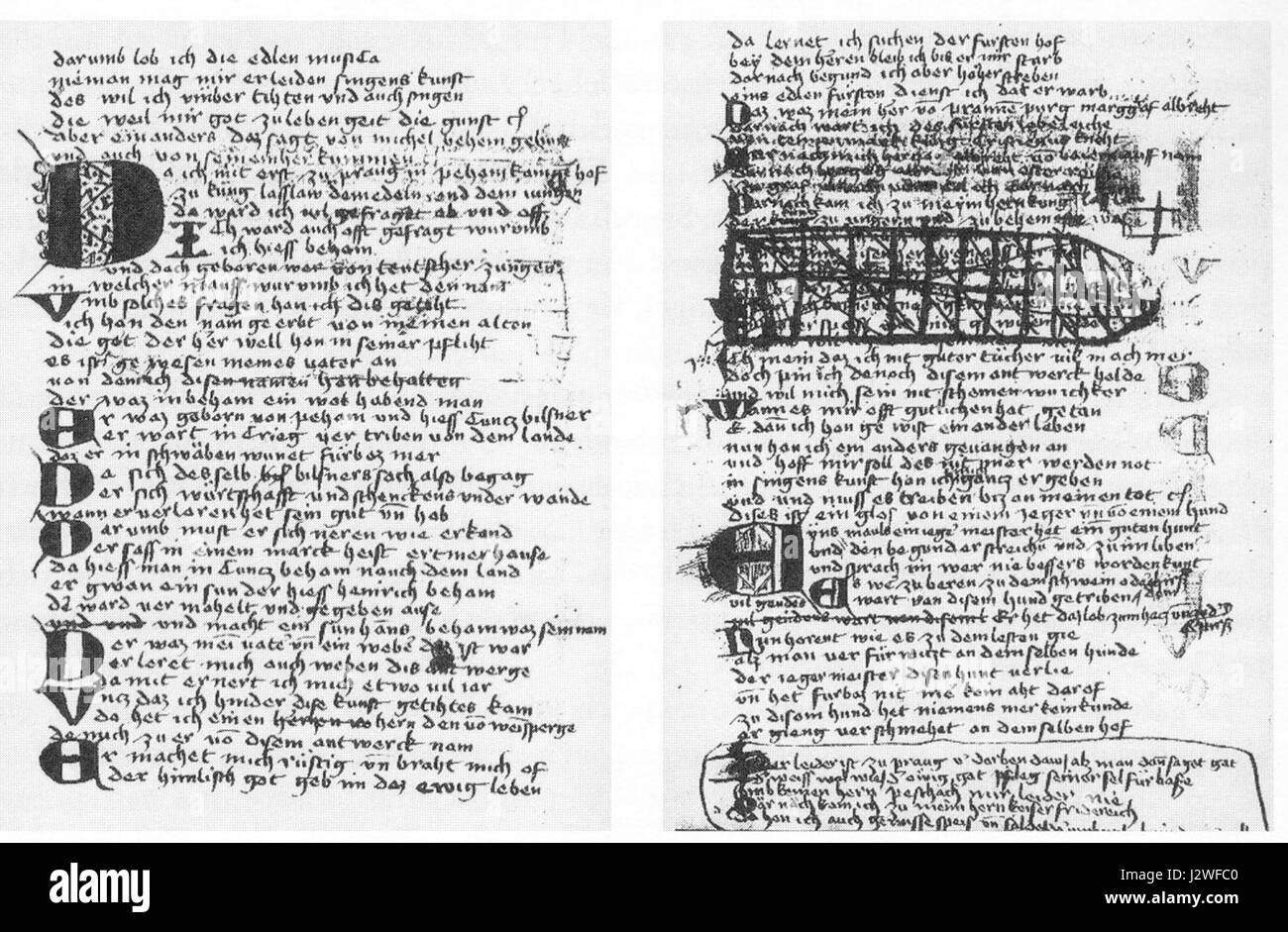 Das Autogramm von Michael Beheims, einer bemerkenswerten historischen Figur, hat eine Bedeutung für das Verständnis seiner Beiträge zu seinem Fachgebiet. Sein Autogramm ist eine einzigartige Darstellung seiner persönlichen Note und seiner Beteiligung an seiner Arbeit. Stockfoto