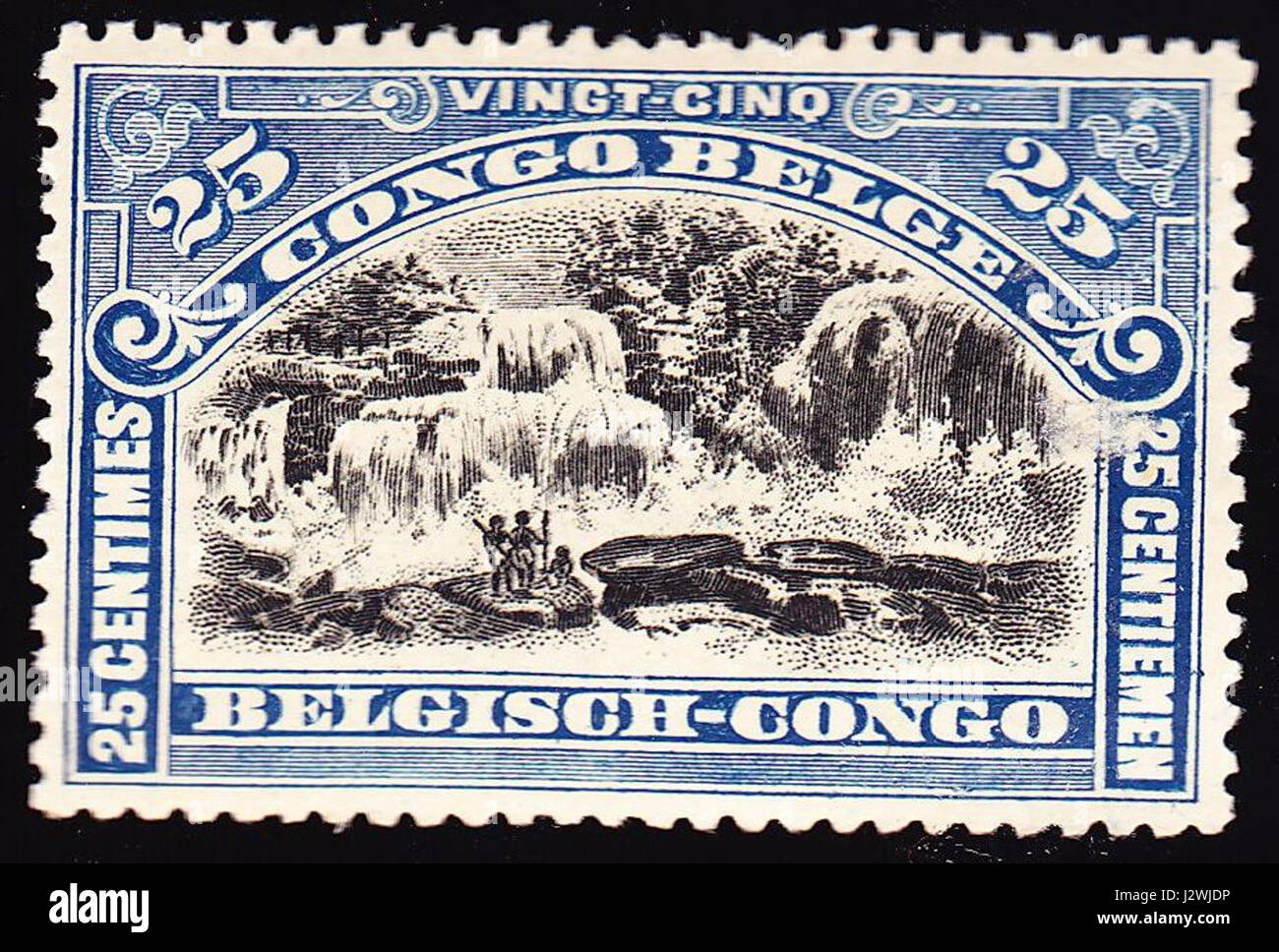 Belgisch-Kongo 1915 Problem - 25c Stockfoto