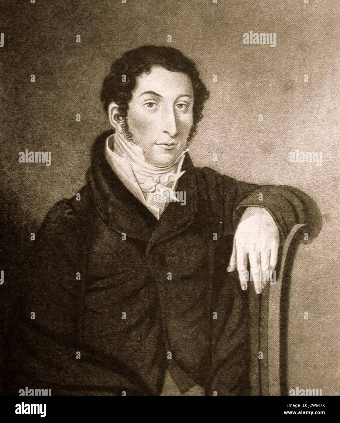 Carl Maria von Weber war ein deutscher Komponist, Dirigent und Pianist. Bekannt für seine Opernwerke, beeinflusste er die deutsche Romantik maßgeblich mit berühmten Kompositionen wie „der FreischÃ¼tz“ und „Euryanthe“. Stockfoto