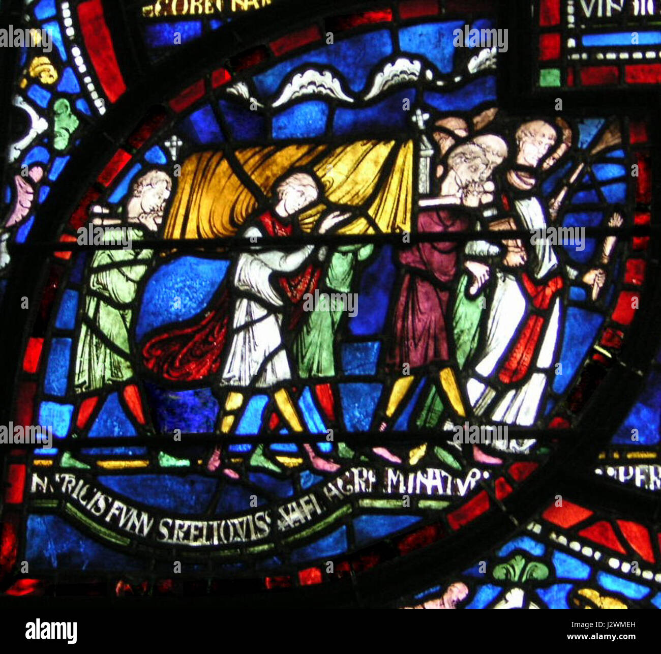 Canterbury Kathedrale 072 Trauerzug von Healing Fenster Stockfoto