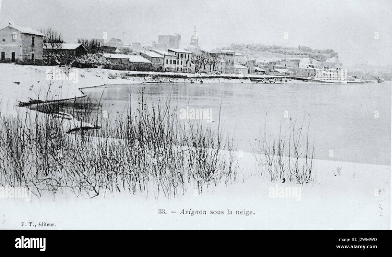 Avignon Sous la neige Stockfoto